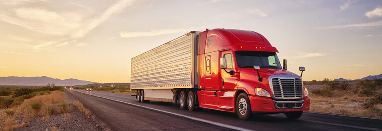 Truck on the road to a tradeshow event