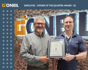 Jonathon Woodyard Employee of the Quarter